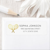 Minimal weiße Rücksendeadresse für Tennis Player (Insitu)