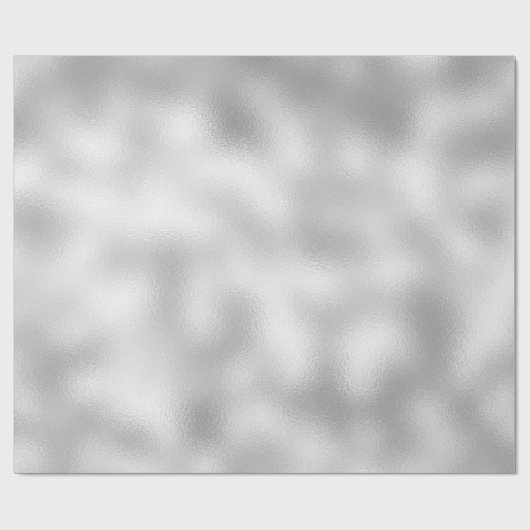 Minimal weißes Perlgraues Silberglas Geschenkpapier (Flach)