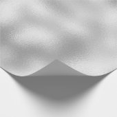 Minimal weißes Perlgraues Silberglas Geschenkpapier (Ecke)