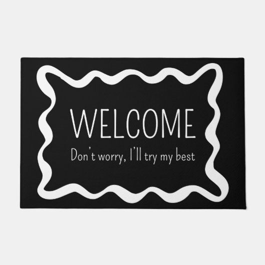 Minimal Welcome Funny Introvert Fußmatte (Vorderseite)