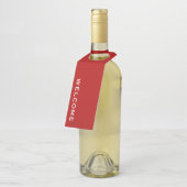 Minimal Welcome Red Flaschenanhänger (Angewinkelt)