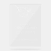Minimal Welcome Unplugged Wedding Ceremony Clear Acrylschild (Vorderseite)