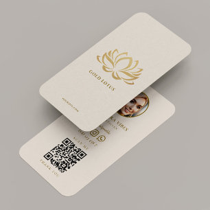 Minimal Wellness Coach Therapist Sand Lotus Visitenkarte