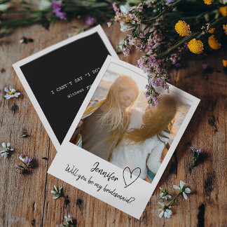 Minimal werden Sie meine Bridesmaid-Vorschlagskart Save The Date