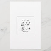 Minimal What Did the Groom Say Bridal Shower Game Flyer (Hinten)