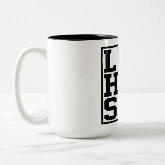 Minimal White Aesthetic Abstract Zweifarbige Tasse