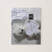 Minimal White Bear Pregnancy announcement Puzzle (Vertikal)