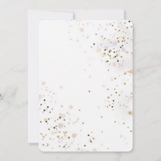 Minimal White Confetti Birthday Invitation Elegant Einladung