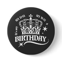 Minimal White Crown Birthday Quote Typography