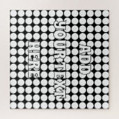Minimal White Dots on Solid Black Background Puzzle (Horizontal)