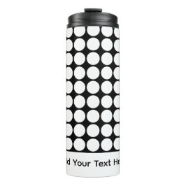 Minimal White Dots on Solid Black Background Thermosbecher