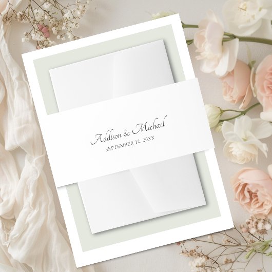 Minimal White Einladungsbanderole