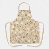 Minimal white Floral Scandinavian Schürze (Vorderseite)