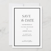 Minimal White Frame Save the Date muslimisch (Vorderseite)
