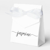 Minimal White Girly Monogram Name Script Geschenkschachtel (Vorderseite)