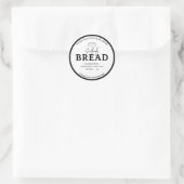 Minimal White Logo Bakery Sourdough Bread Sticker (Tasche)