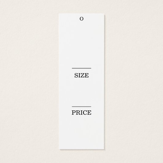 Minimal White Modern Business Hang Tag (Rückseite)