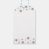Minimal White Pearl Brautparty Vielen Dank Geschenkanhänger (Rückseite)