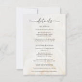 Minimal White Rose Wedding Details Enclosure Card RSVP Karte (Vorderseite)