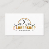 Minimal White & Rusty Brown Barber Shop Coiffeur Visitenkarte (Rückseite)