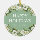 Minimal White & Sage Spa Ornament (Vorne)