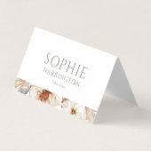 Minimal White Wedding Place Card (Vorderseite)