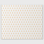 Minimal White Yellow Christmas Tree Rosa Stern Geschenkpapier (Flach)