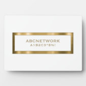 Minimal WiFi-Passwort signieren Weißes Gold Fotoplatte (Vorderseite)