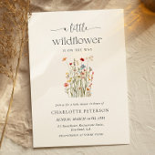 Minimal Wildflower Baby Shower Invitation Einladung