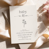Minimal Wildflower Baby Shower Invitation Einladung