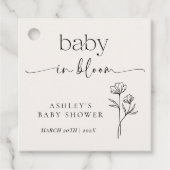 Minimal Wildflower Baby Shower Invitation Geschenkanhänger (Vorderseite)