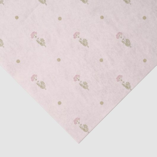 Minimal Wildflower Pattern with Dots Seidenpapier (Detail)