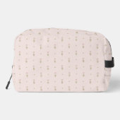 Minimal Wildflower Pattern with Dots Waschbeutel (Rückseite)