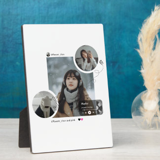 Minimal Winter Aesthetic Photo Collage Fotoplatte