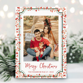 Minimal Winter Berries Frohe Weihnachten 1 Foto