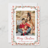 Minimal Winter Berries Frohe Weihnachten 1 Foto (Vorderseite)