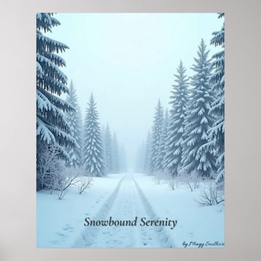 Minimal Winter Calm Poster – Neutral Wall Art (Vorne)