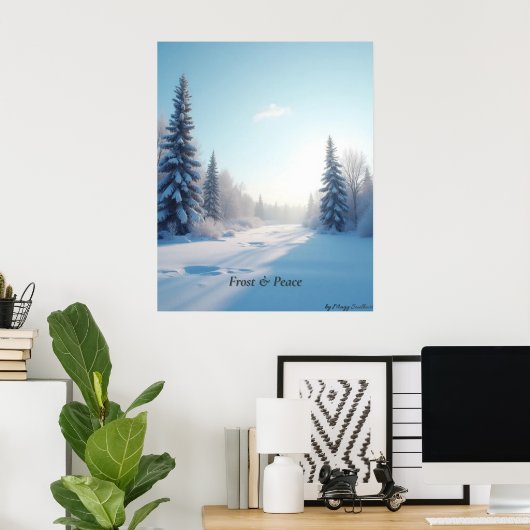 Minimal Winter Calm Poster – Neutral Wall Art (Heimbüro)
