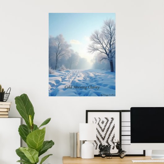 Minimal Winter Calm Poster – Neutral Wall Art (Heimbüro)