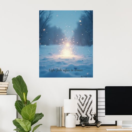 Minimal Winter Calm Poster – Neutral Wall Art (Heimbüro)