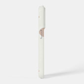 Minimal Winter Dot Pattern, Soft Cozy Neutrals iPhone Hülle (Rechte Seite)