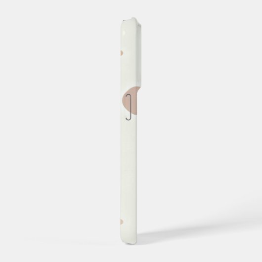 Minimal Winter Dot Pattern, Soft Cozy Neutrals iPhone Hülle (Rechte Seite)