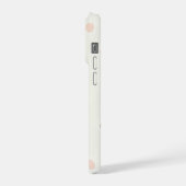 Minimal Winter Dot Pattern, Soft Cozy Neutrals iPhone Hülle (Linke Seite)