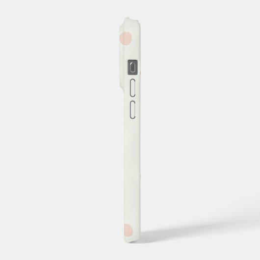 Minimal Winter Dot Pattern, Soft Cozy Neutrals iPhone Hülle (Linke Seite)
