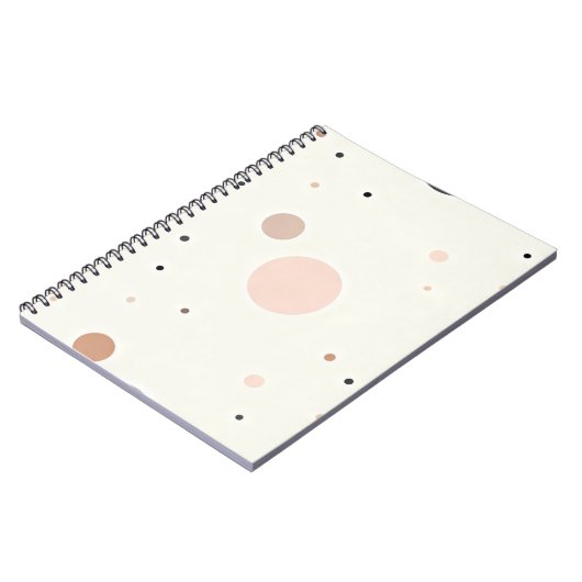 Minimal Winter Dot Pattern, Soft Cozy Neutrals Notizblock (Linke Seite)