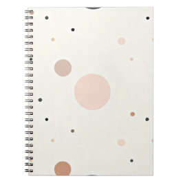 Minimal Winter Dot Pattern, Soft Cozy Neutrals Notizblock
