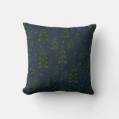 Minimal Winter Pine Tree Pattern Throw Pillow Kissen (Vorderseite)