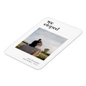Minimal wir haben Foto Elopement Ankündigung Magnet (Linke Seite)