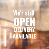 Minimal wir sind noch offen fensteraufkleber (Blatt 2)