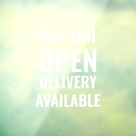 Minimal wir sind noch offen fensteraufkleber (Blatt 3)